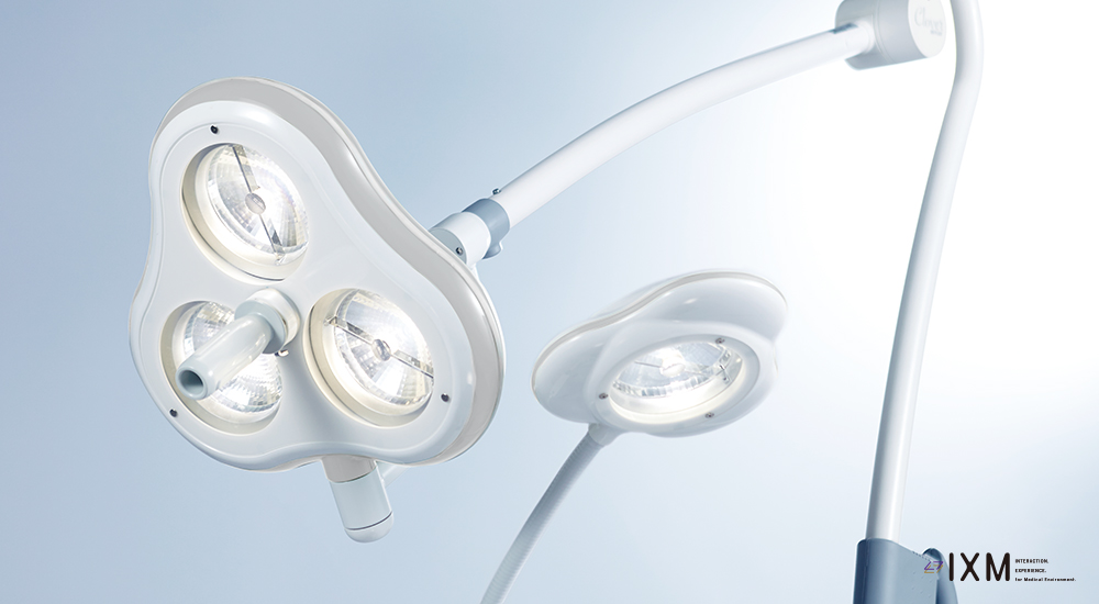 Clover examination lights in a clinical setting